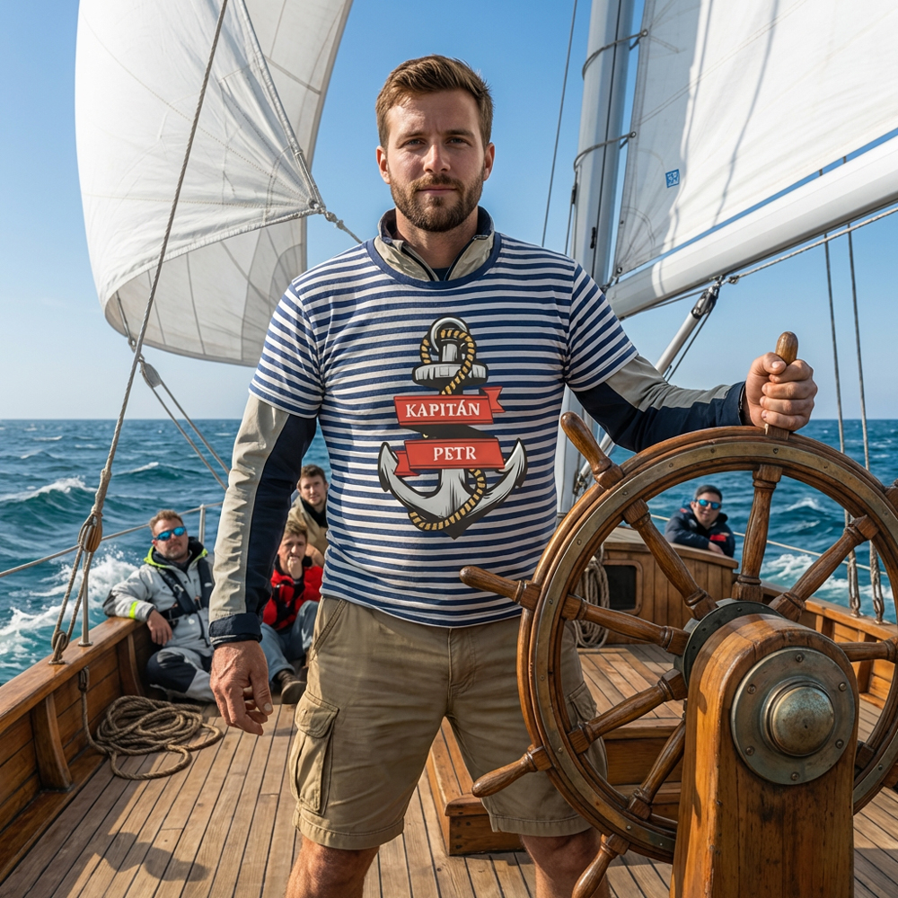 Tričko s potiskem TRIKO PRO KAPITÁNA PERSONALIZOVANÉ